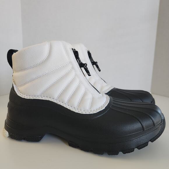 Sperry Women's Duck Float Zip Seacycled Winter Boot, Black/White, 9.5 - Picture 3 of 11